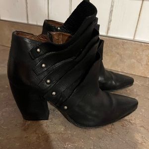 Leather booties